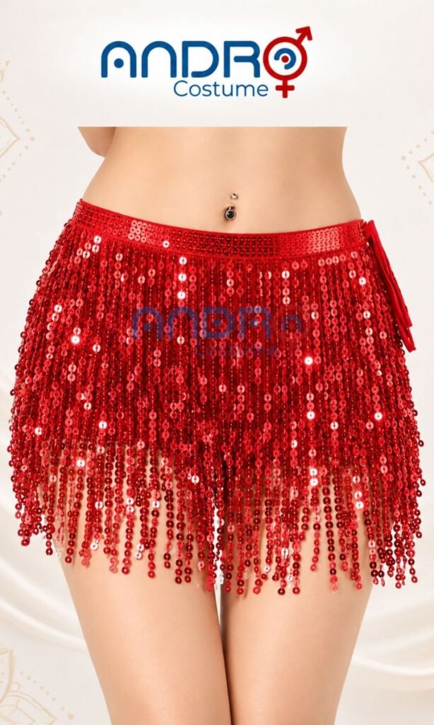 ACCESORIO CADERIN LENTEJUELAS ROJO