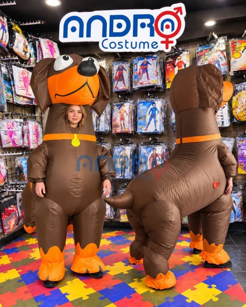 DISFRAZ ADULTO INFLABLE PERRO SALCHICHA