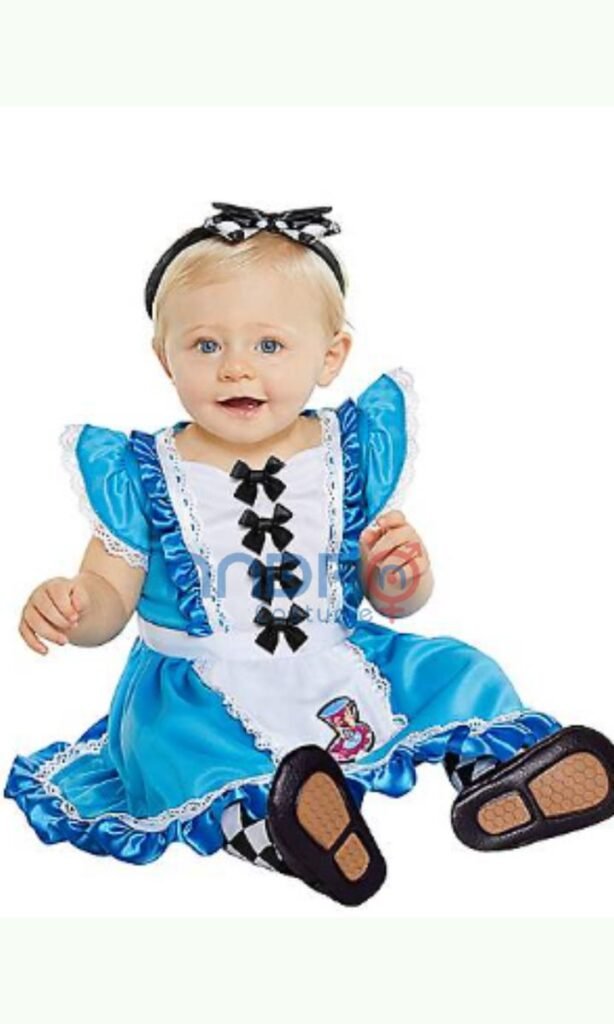 DISFRAZ ALICIA EN EL PAIS DE LAS MARAVILLAS, BEBE NIÑA, PRINCESA ALICIA