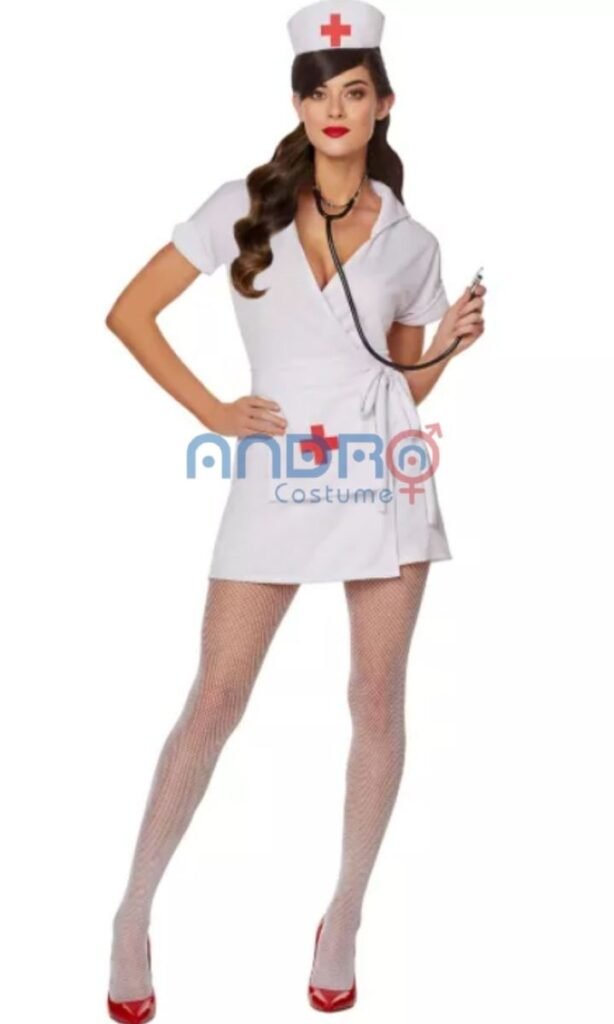 DISFRAZ AMERICANO ENFERMERA BLANCO MUJER CLASICO