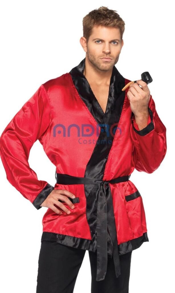 DISFRAZ AMERICANO HOMBRE PLAY BOY, BATA ROJA
