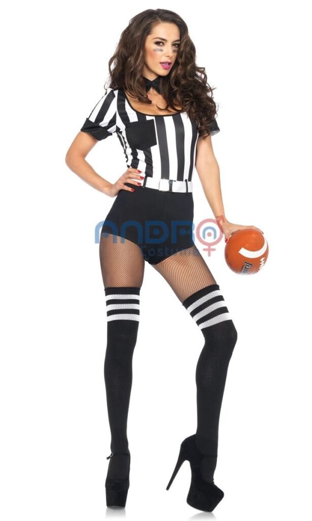 DISFRAZ AMERICANO MUJER ARBITRO ENTERIZO SHORT