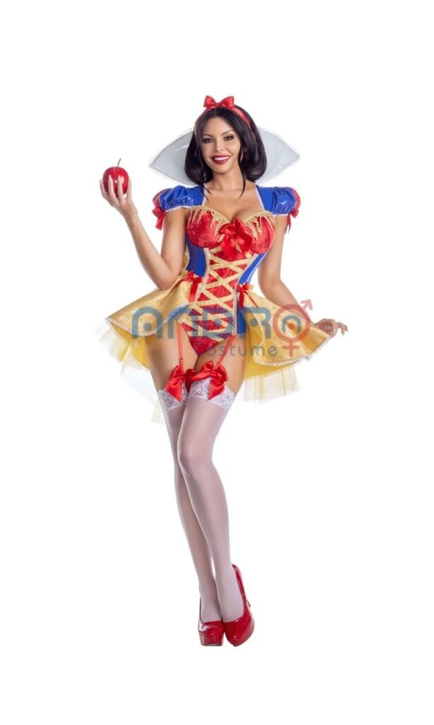 DISFRAZ AMERICANO MUJER BLANCA NIEVES BODY SEXY