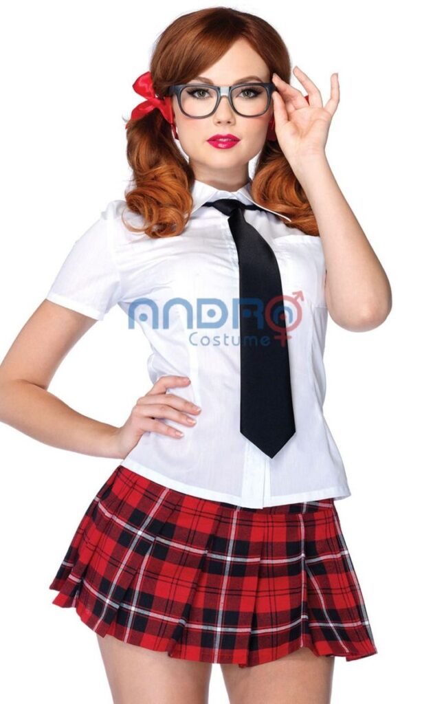 DISFRAZ AMERICANO MUJER COLEGIALA CLASICO