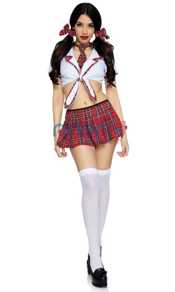 DISFRAZ AMERICANO MUJER COLEGIALA DOS PIEZAS SEXY