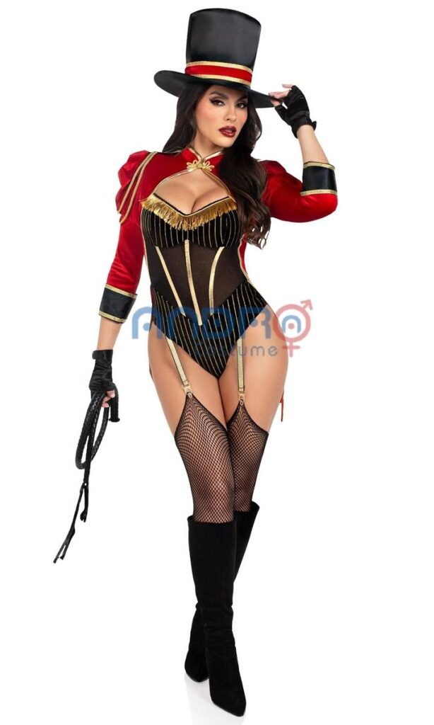 DISFRAZ AMERICANO MUJER DOMADORA DE CIRCO SEXY BODY