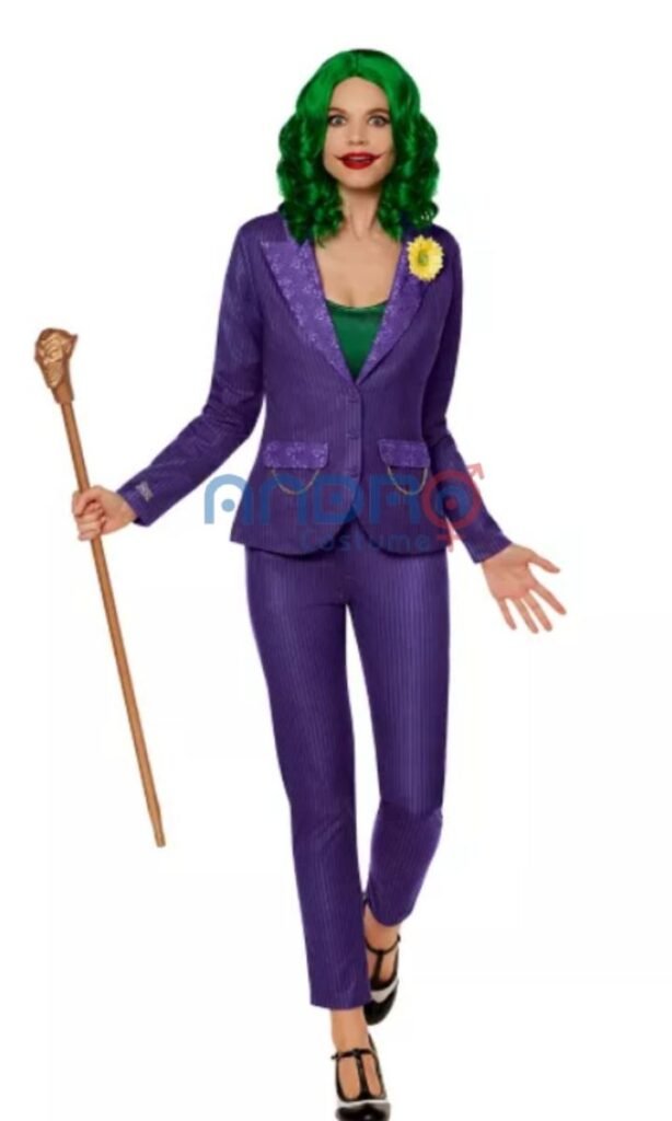 DISFRAZ AMERICANO MUJER EL JOKER, VILLANOS DE BAMAN