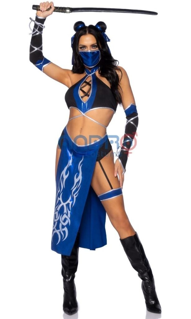 DISFRAZ AMERICANO MUJER KITANA MORTAL KOMBAT CLASICO