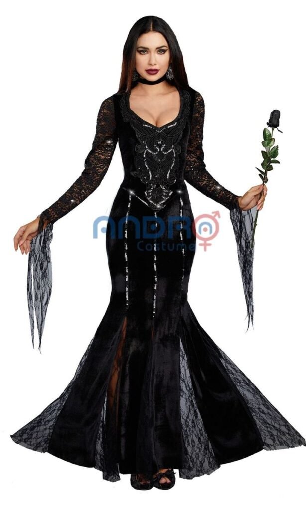 DISFRAZ AMERICANO MUJER LOS LOCOS ADAM MORTICIA