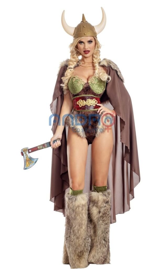 DISFRAZ AMERICANO MUJER LUJO VIKINGO