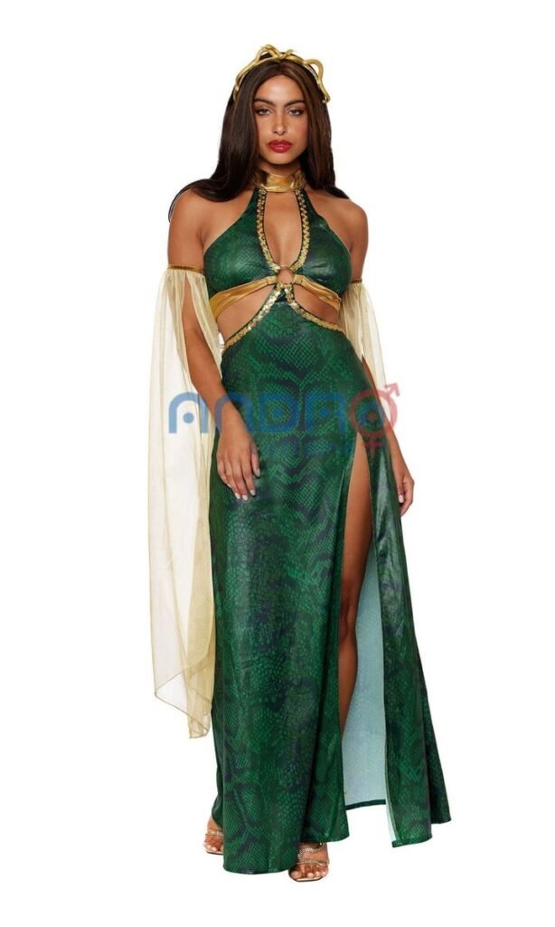 DISFRAZ AMERICANO MUJER MEDUSA VERDE