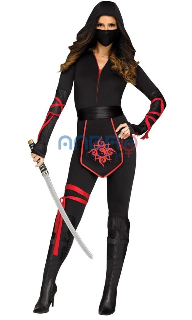 DISFRAZ AMERICANO MUJER NINJA DE LUJO