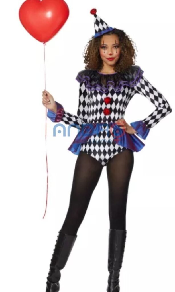 DISFRAZ AMERICANO MUJER PAYASO SEXY BODY