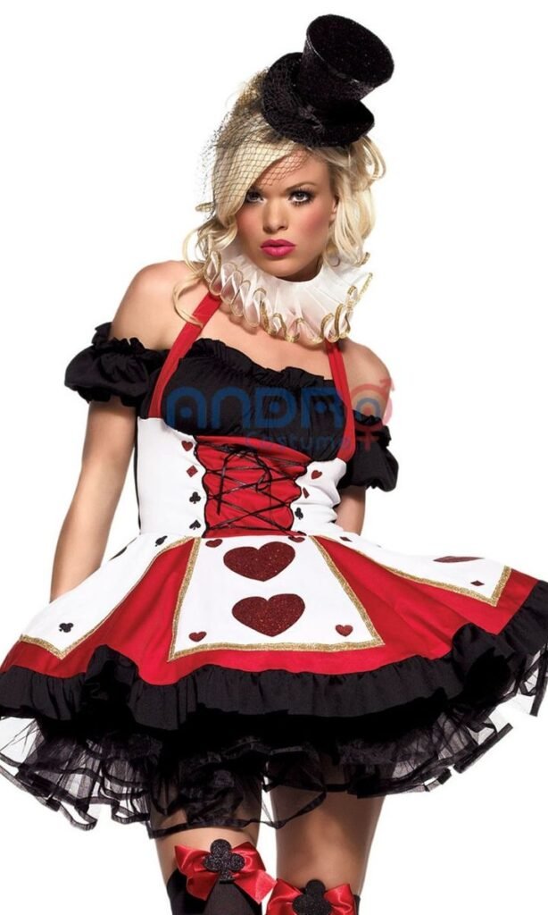 DISFRAZ AMERICANO MUJER REIANA DE CORAZONES