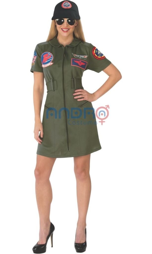 DISFRAZ AMERICANO MUJER TOP GUN