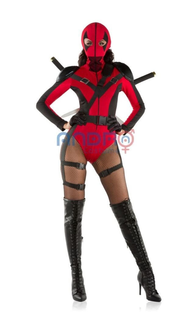 DISFRAZ AMERICANO SEXY DEAD POOL MUJER