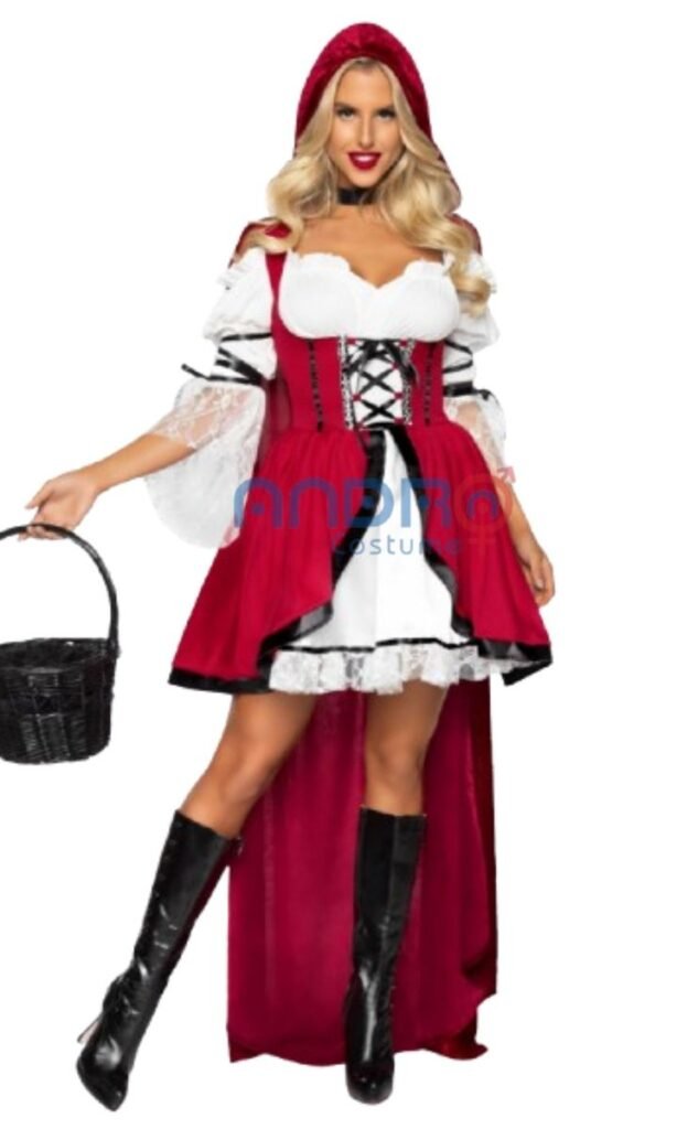 DISFRAZ AMERICANOCAPERUCITA ROJA MUJER LUJO