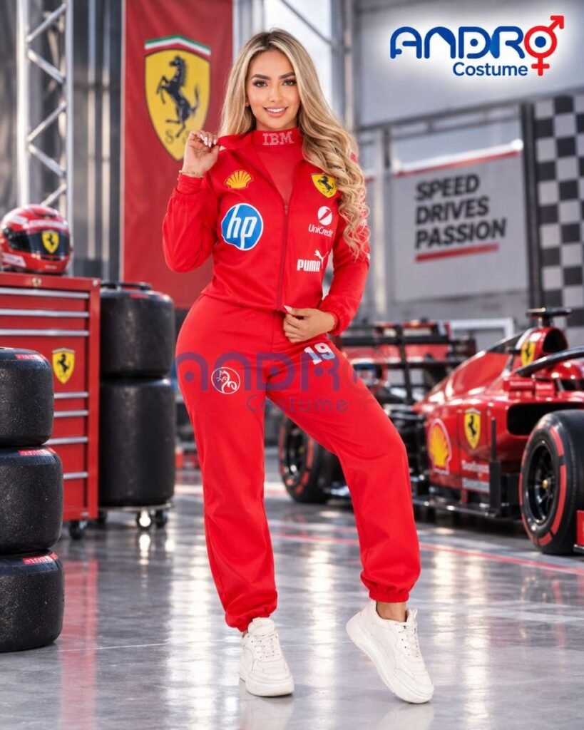 DISFRAZ FORMULA 1 MUJER, DISPONIBLE EN ROJO, BLANCO, AZUL