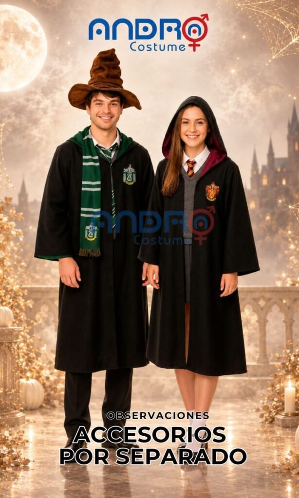 DISFRAZ HOMBRE HARRY POTTER, CAPA, BUFANDA, VARITA