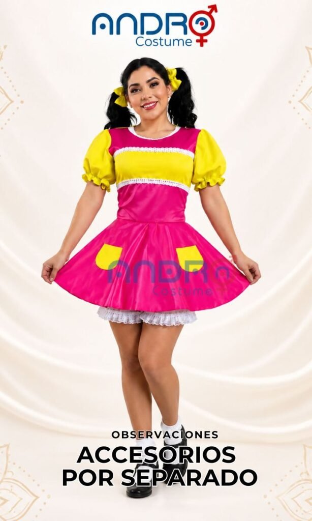 DISFRAZ MUJER LA POPIS, EL CHAVO DEL 8 (INCLUYE VESTIDO)
