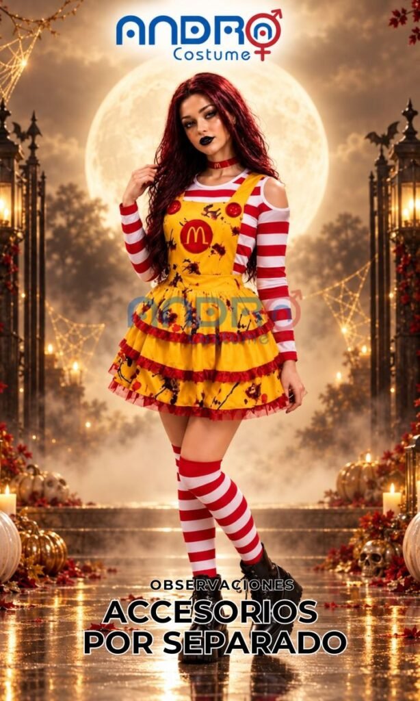 DISFRAZ MUJER MC DONAL’S TERROR