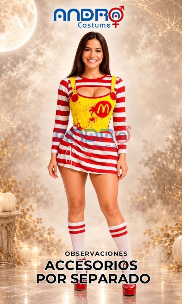 DISFRAZ MUJER MC DONAL´S TERROR SEXY