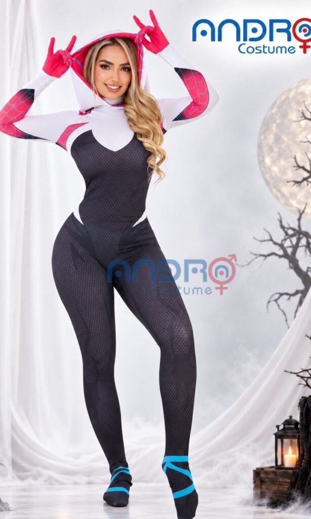 DISFRAZ MUJER, SPIDERMAN BLANCO, SPIDER WOMAN , SPIDER GWEN