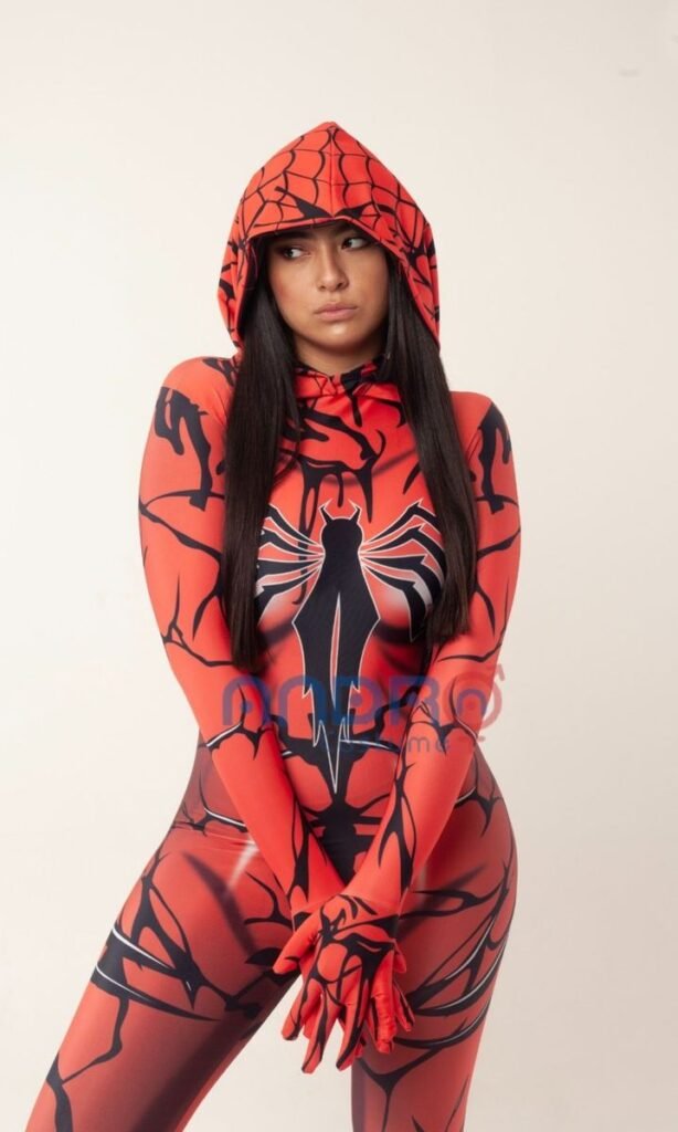 DISFRAZ MUJER SPIDERMAN ROJO