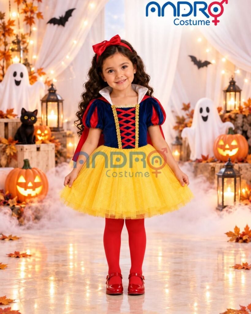 DISFRAZ NIÑA BLANCA NIEVES VESTIDO CORTO