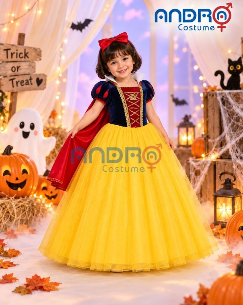 DISFRAZ NIÑA BLANCA NIEVES VESTIDO LARGO