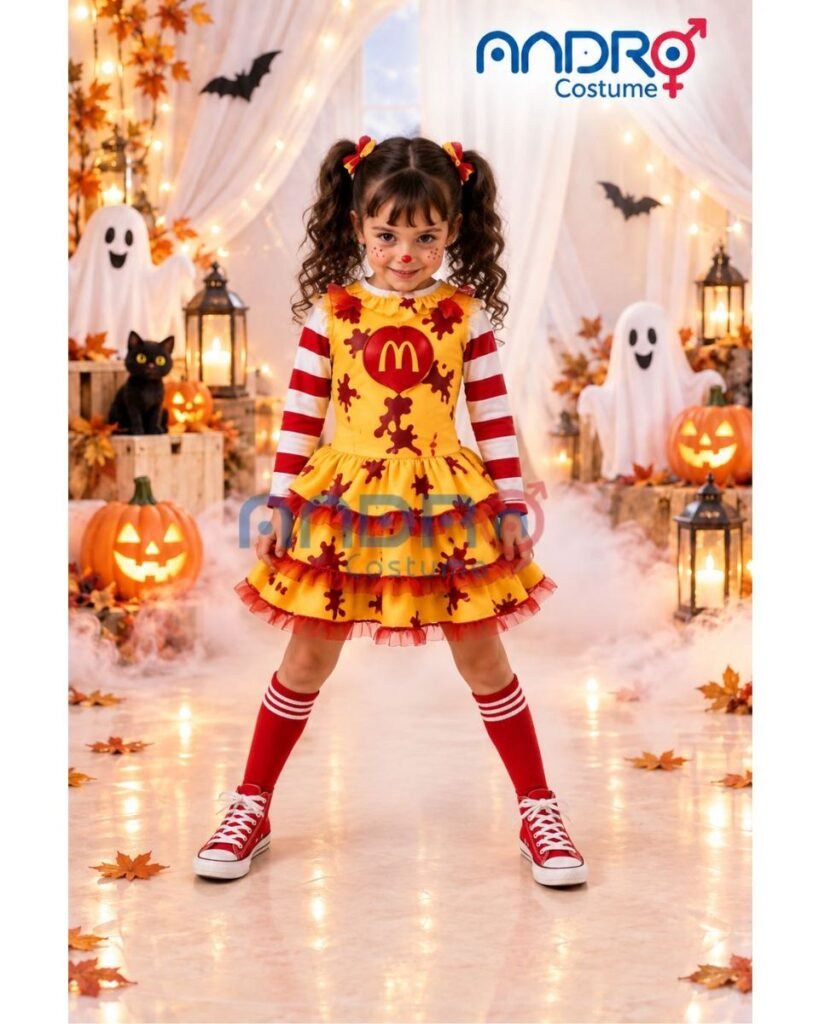 DISFRAZ NIÑA PAYASO MC DONALS