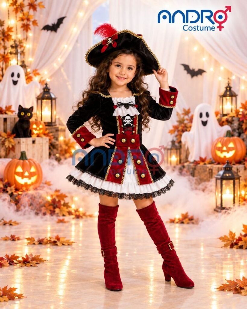 DISFRAZ NIÑA PIRATA NEGRO