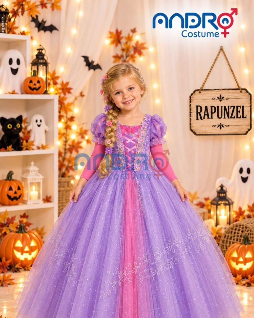 DISFRAZ NIÑA RAPUNZEL, PRINCESA