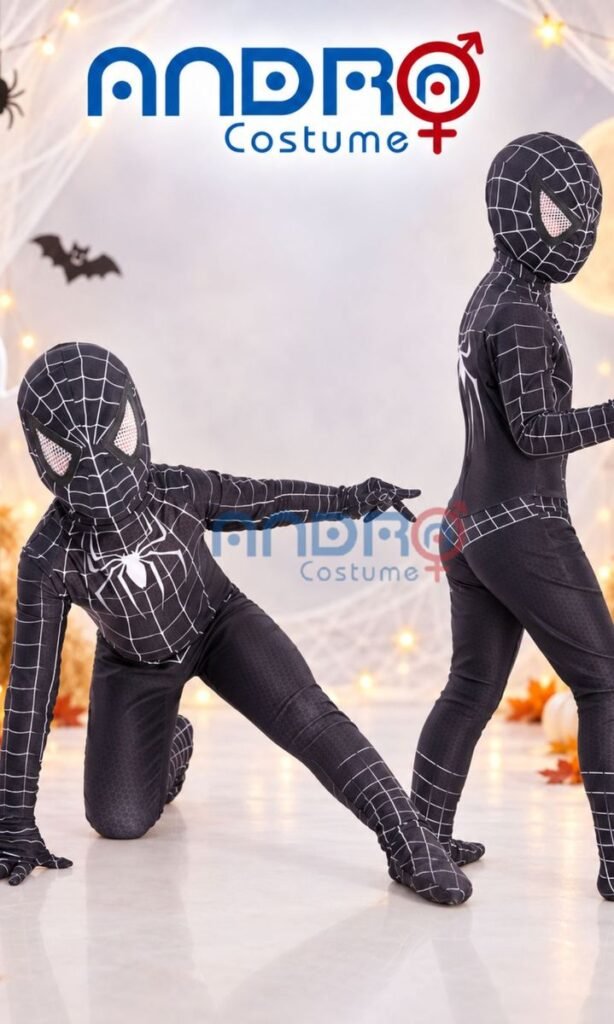 DISFRAZ NIÑA SPIDERMAN NEGRO