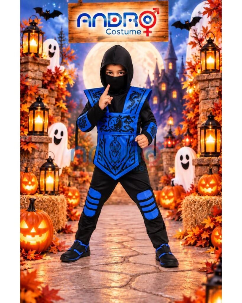 DISFRAZ NIÑO NINJA AZUL