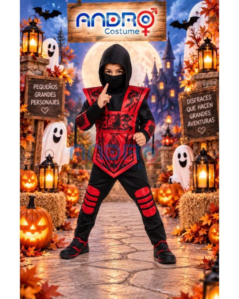 DISFRAZ NIÑO NINJA ROJO