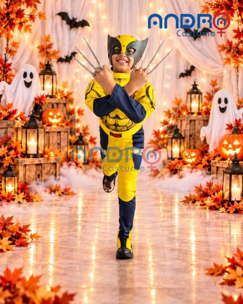 DISFRAZ NIÑO WOLVERINE AMARILLO