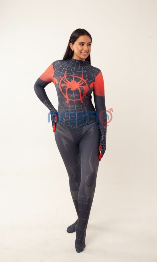 DISFRAZ PIDERMAN UNISEX NEGRO CON ROJO