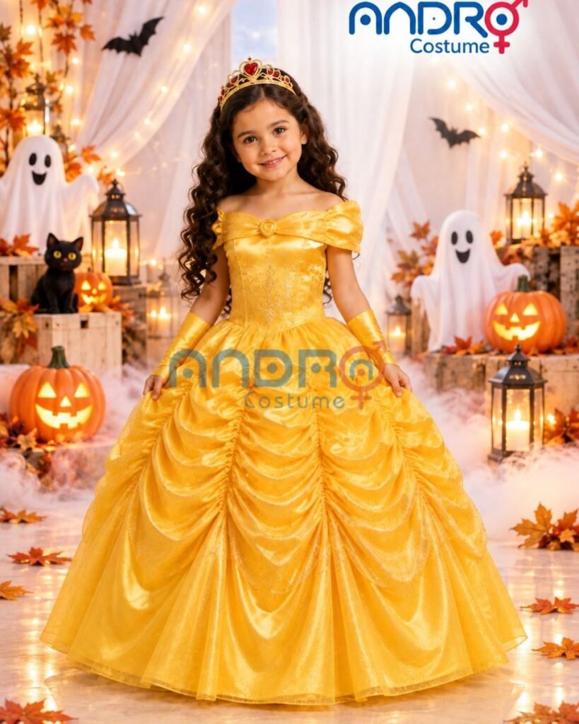 DISFRAZ NIÑA PRINCESA BELLA, LA BELLA Y BESTIA