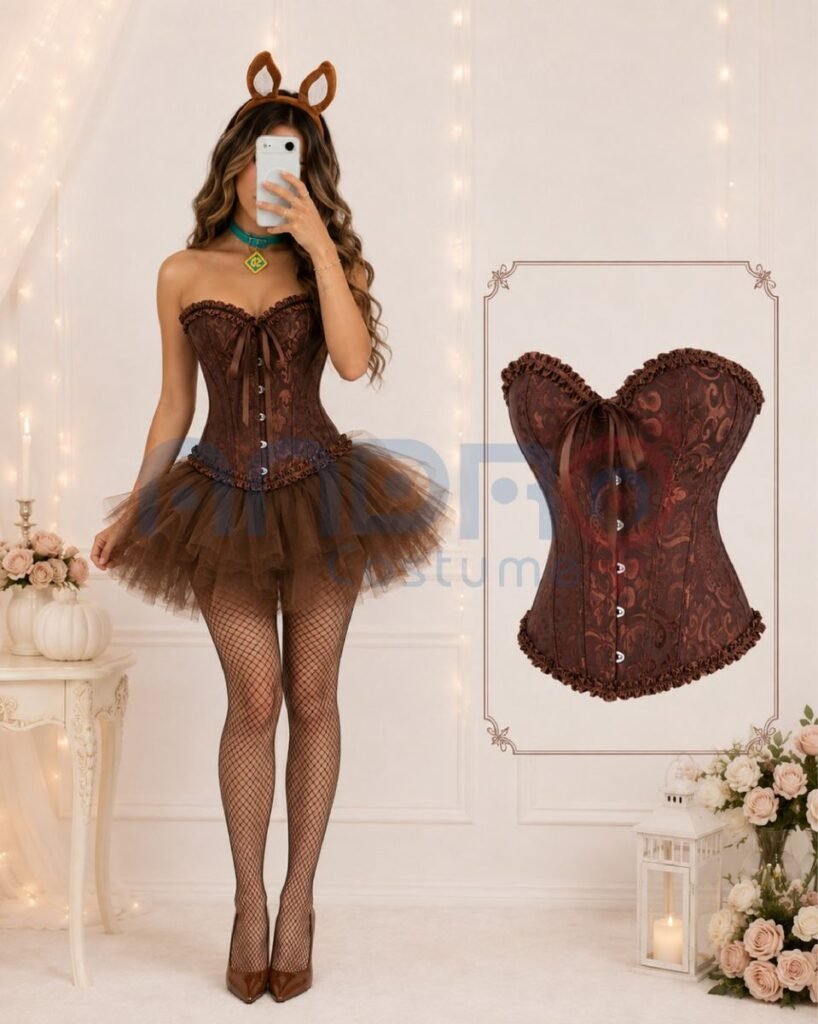 DISFRAZ SCOOBY DOO, CORSET CAFE, TUTU CAFE, OREJAS DE ANIMALITOS