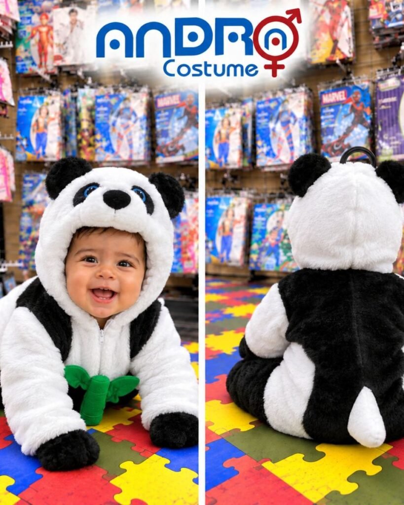 DISFRAZ BEBE ANIMALITO OSO PANDA TALLAS 0-6 MESES, 6-12 MESES, 12- 18 MESES, 18- 24 MESES