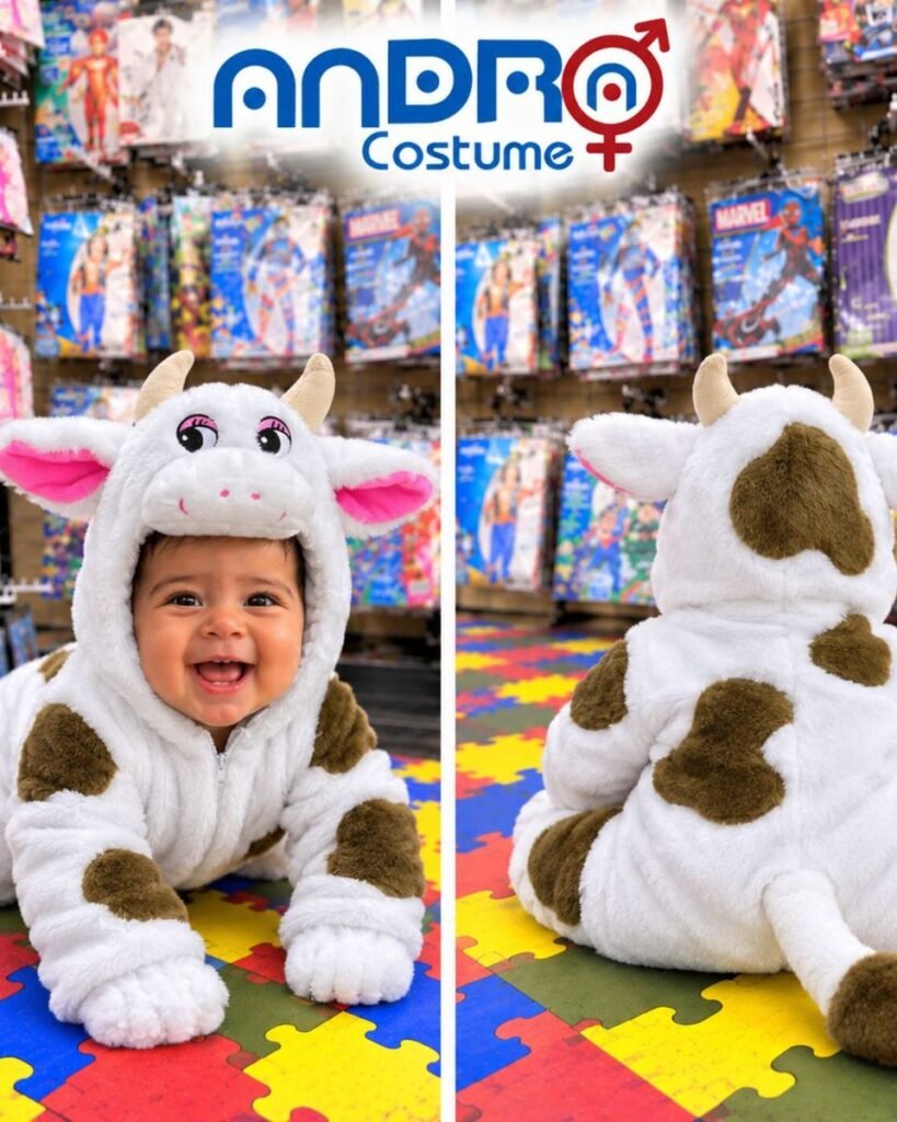 DISFRAZ BEBE ANIMALITO VACA TALLAS 0-6 MESES, 6-12 MESES, 12- 18 MESES, 18- 24 MESES