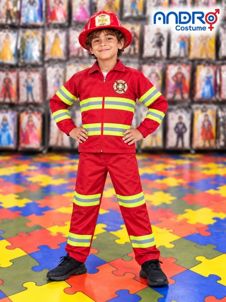 DISFRAZ BOMBERO NIÑO, INCLUYE ACCESORIOS, Y SOMBRERO