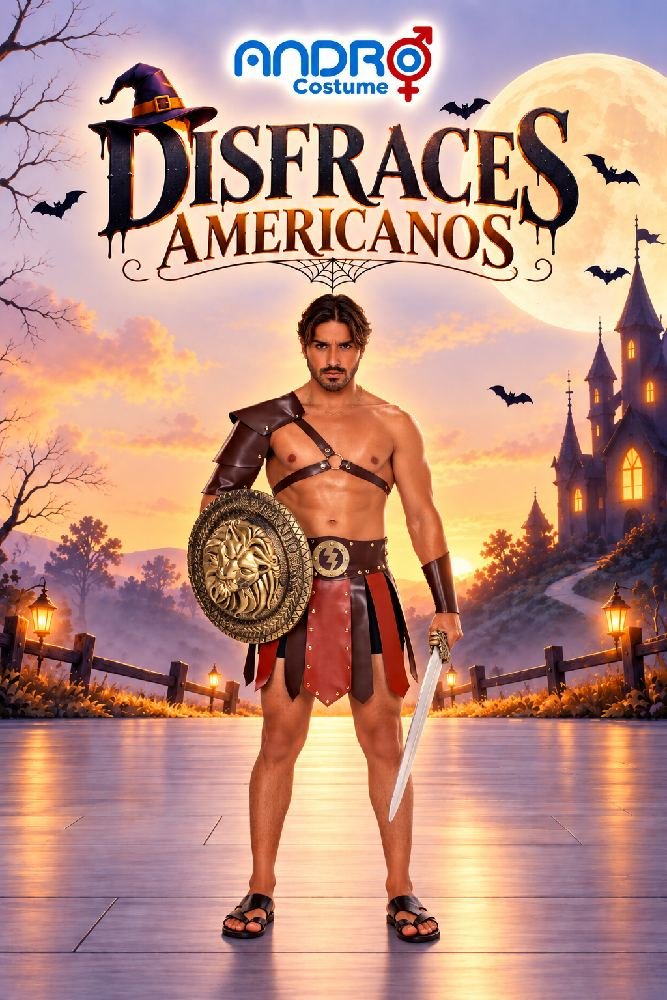 DISFRAZ HOMBRE GLADIADOR- DISFRAZ AMERCANO