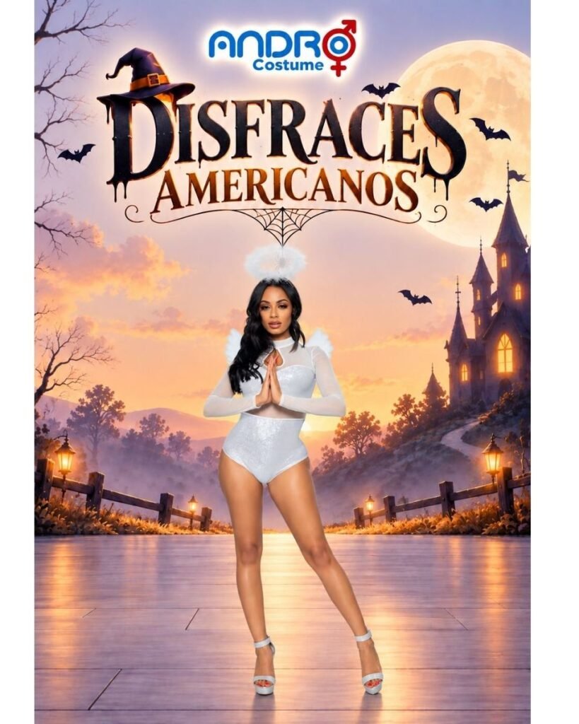 DISFRAZ MUJER ANGEL BLANCO- DISFRAZ AMERICANO