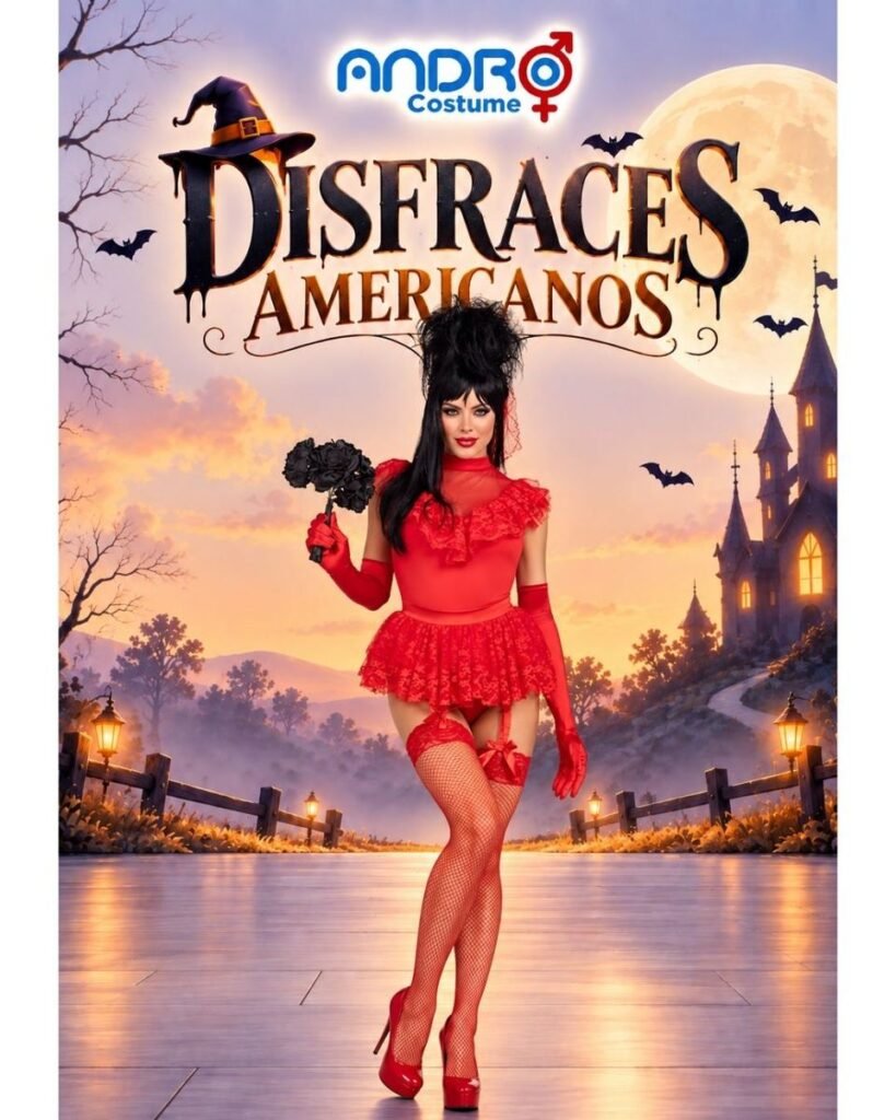 DISFRAZ MUJER BEETLEJUICE, NOVIA SEXY ROJO- DISFRAZ AMERICANO