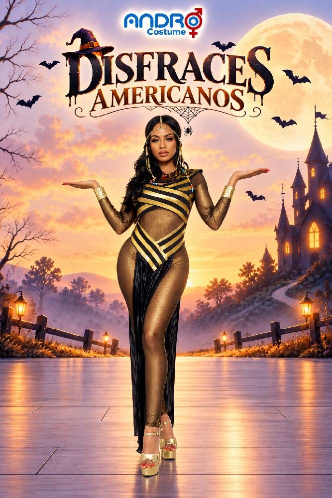 DISFRAZ MUJER DIOSA EGIPCIA - DISFRAZ AMERCANO