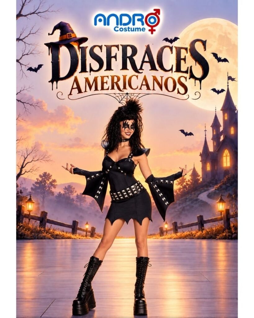 DISFRAZ MUJER KISS- DISFRAZ AMERICANO