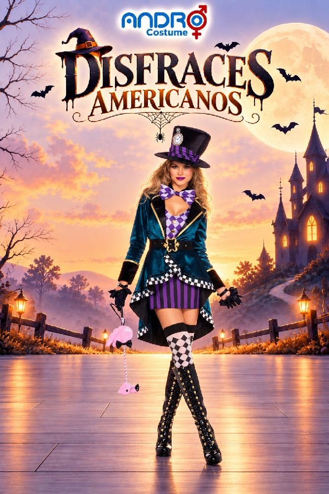 DISFRAZ MUJER SOMNBRERERO TRAJE MORADO - DISFRAZ AMERCANO