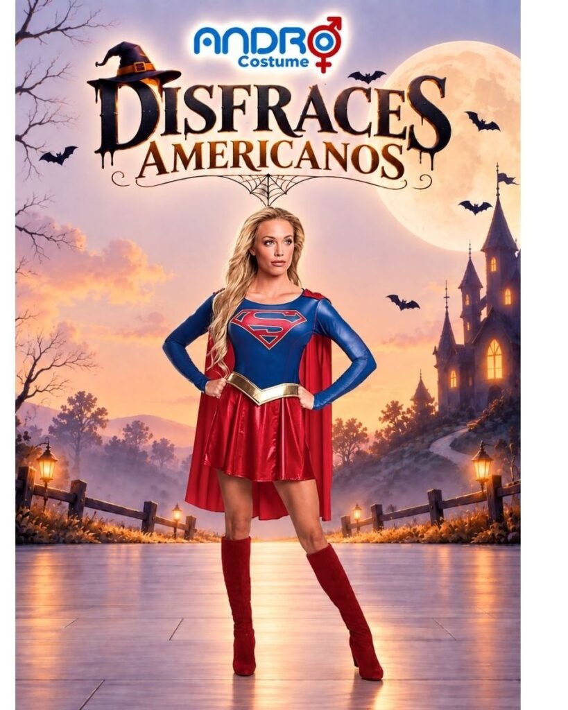 DISFRAZ MUJER SUPER GIRL VESTIDO- DISFRAZ AMERICANO